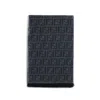 Fendi Monogram Pattern Rectangular Scarf Fringed Edges In Brown
