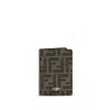 Fendi Bicolor Polyester Wallet In Brown