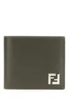 Fendi Ff Bi-fold Wallet In Green
