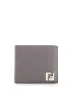Fendi Ff Squared Wallet In Grey