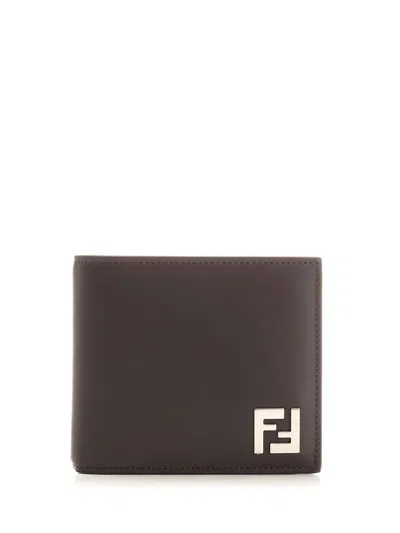 Fendi Bifold Ff Wallet Wallets Brown In Gray