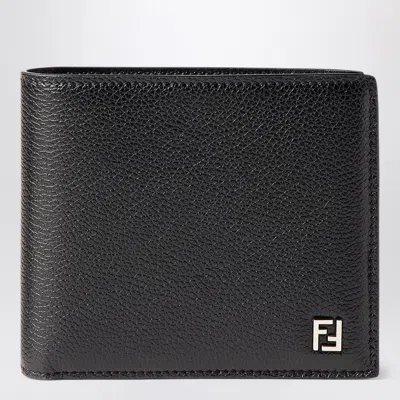 Fendi Bifold Mini Wallet In Leather In Black