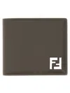 Fendi Ff Squared Bi-fold Wallet In Brown