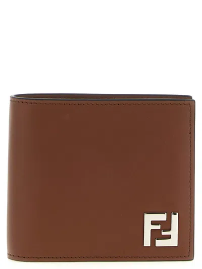 Fendi 'bifold Squared Ff' Wallet In Brown
