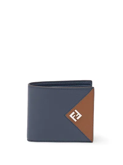 Fendi Bi-fold Wallet In Blue