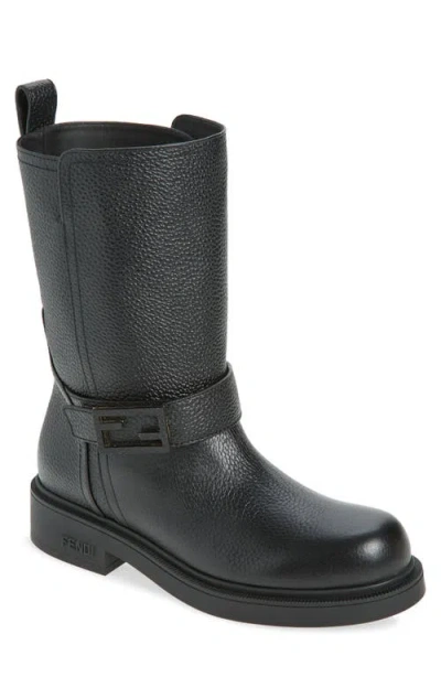 Fendi Biker Boot In Black