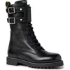 Fendi Commando Black Leather Boots In Black