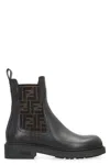 Fendi Filo Biker Boots In Black