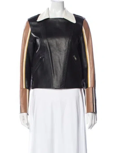 Pre-owned Fendi Biker Jacket In Blue