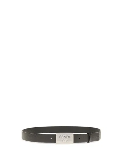 Fendi Black 1925 Logo Buckle Belt