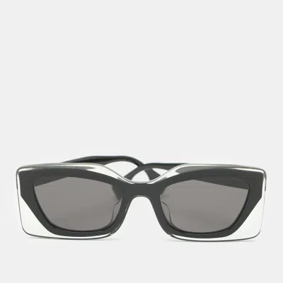 Pre-owned Fendi Black Acetate Fe40034u Rectangular Sunglasses