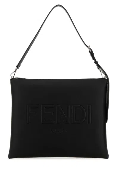Fendi Roma Leather-tu Nd  Male In Black