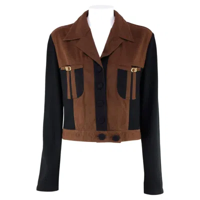 Pre-owned Fendi Black And Brown 2000s Jacket
