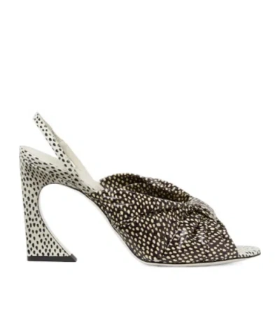 FENDI FENDI ARCO PRINTED SLINGBACK HIGH-HEEL SANDALS