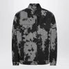Fendi Ff Denim Jacket With Frosted Fauna Motif In Black