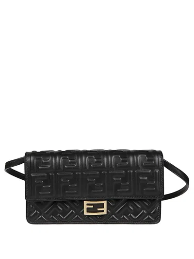 Fendi Black Baguette Shoulder Bag