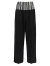 Fendi Wool Crepe Trousers In Black