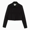 Fendi Black Boxy Jacket In Wool In Black