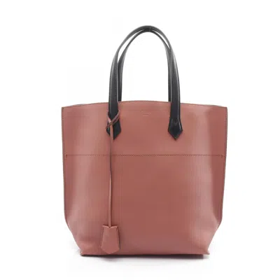 Pre-owned Fendi Black Brown Leather Tote Bag () In Multi