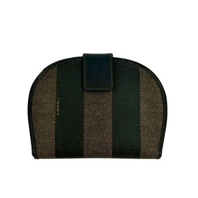 Pre-owned Fendi Black Brown Leather Wallet (bi-fold) () In Multi