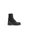 Fendi Black Calf Leather Bos Taurus Lace-up Boots In Black