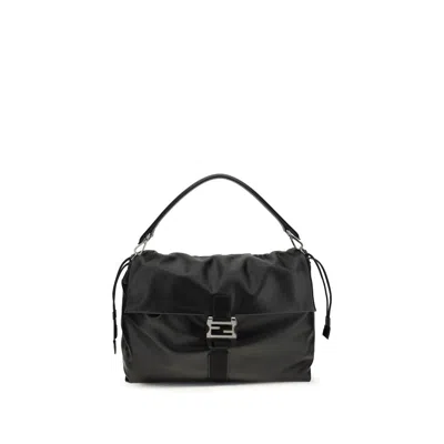 Fendi Black Calf Leather Bos Taurus Shoulder Bag