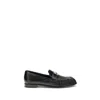 Fendi Nappa Leather Baguette Loafers Fringe Detail In Black