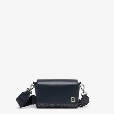 Fendi Black Canvas And Leather Compact Crossbody Bag