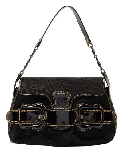 Fendi Black Canvas B Bis Shoulder Bag (authentic Pre-loved)