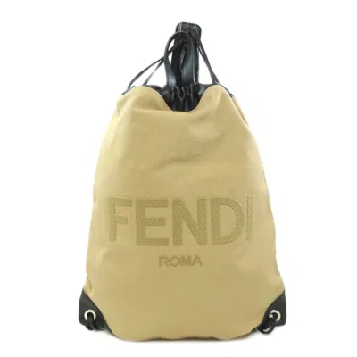 Pre-owned Fendi Black Canvas Backpack ()
