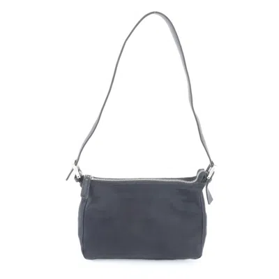 Pre-owned Fendi Black Canvas Leather Handbag Shoulder Bag ()