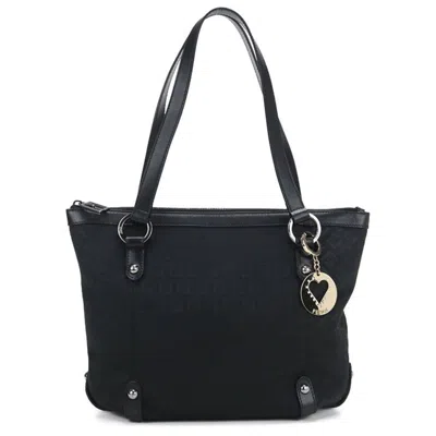 Pre-owned Fendi Black Canvas Leather Tote Bag ()