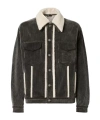 Fendi Black Corduroy Blouson In Gray