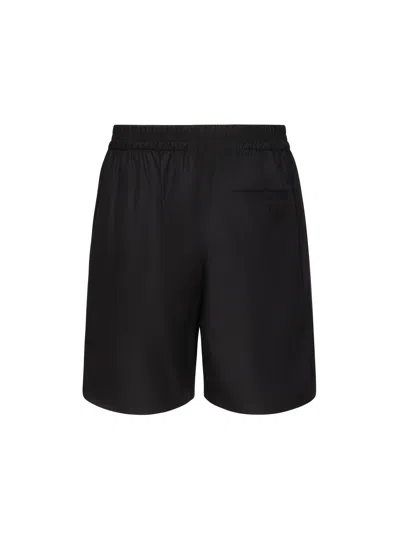 Fendi Black Cotton Bermuda Shorts