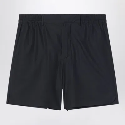 Fendi Black Cotton Bermuda Shorts
