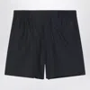 Fendi Black Cotton Bermuda Shorts Men In Black