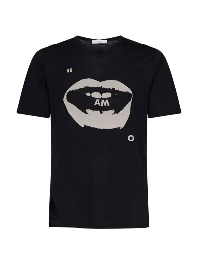 Fendi Black Cotton Jersey T-shirt With Ti Amo Print