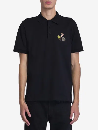 Fendi Licious Polo Shirt In Nero