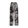 Fendi Black Cotton Straight-leg Jeans In Multi