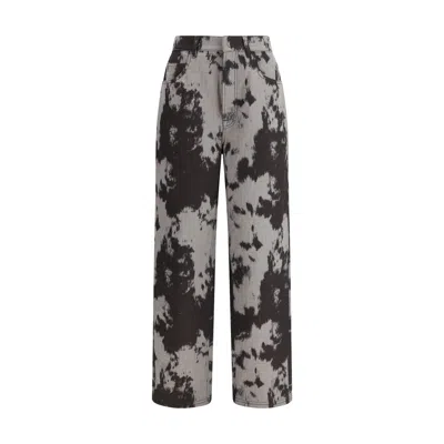 Fendi Black Cotton Straight-leg Jeans In Multi