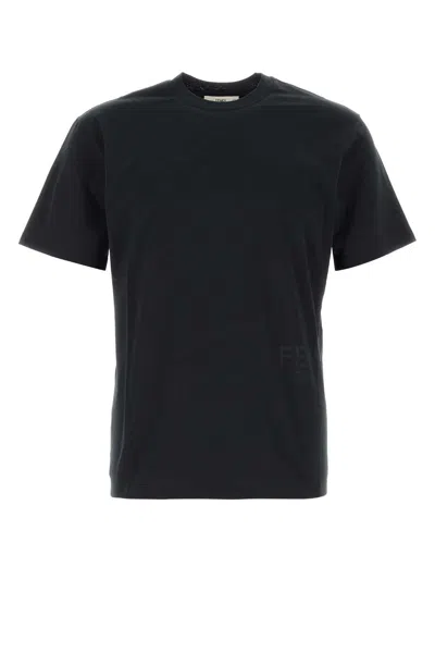 Fendi Black Cotton T Shirt