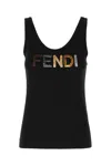 Fendi Logoed Top In Black