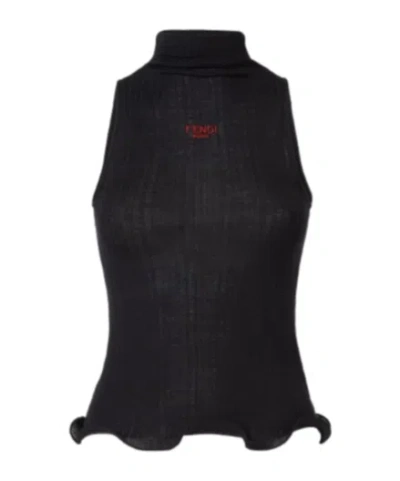 FENDI BLACK COTTON TOP