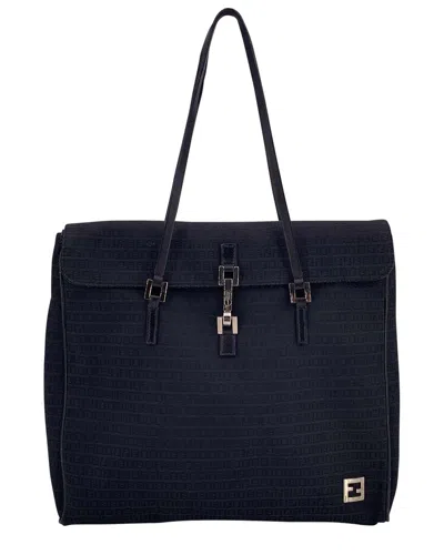 Fendi Black Cotton Tote (authentic Pre-loved)