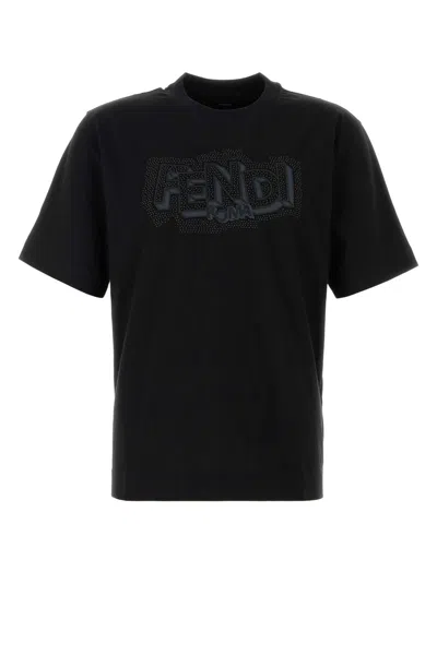 Fendi Black Cotton T-shirt