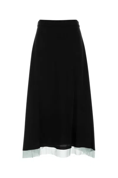 FENDI BLACK CREPE SKIRT