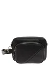 Fendi Black Crossbody Bag With Ff Motif In Leather Man In Multicolor