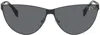Fendi Black Cutout Sunglasses In Matte Black/smoke