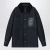 Fendi Black Denim Shirt Jacket In Black