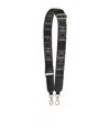 Fendi Black Denim-effect Ff Jacquard Shoulder Strap In Black